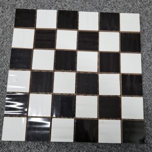 MALLA REVESTIMIENTO 30X30 AJEDREZ BLANCO Y NEGRO X UNID