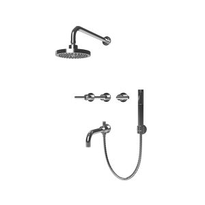 THOL 001L0032 LOGIC LEVER BAÑERA C/DUCHADOR DE PICO CROMO
