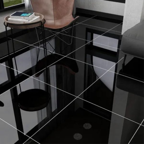 PORC 60X60 HADES SUPER BLACK DOBLE PULIDO CJ.1.44 M2  - Image 2