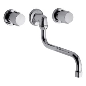 FV 403/17 CALIFORNIA GRIFERIA DE PARED P/ COCINA 2 LLAVES C/PICO MOVIL CR