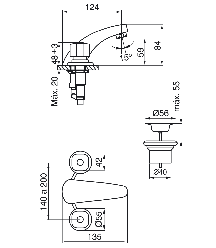 FV 207/B1P ARIZONA PLUS LAVATORIO S/TAPITA CR. - Image 2