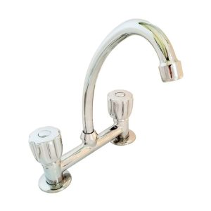 CANILLA DE COCINA DOBLE LLAVE SOBREMESADA AQUALAF AQ6000  5001 CR.