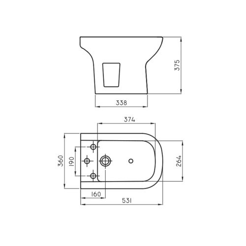 FERRUM BARI BIDET BCO 3 AG. BKM3 - Imagen 2