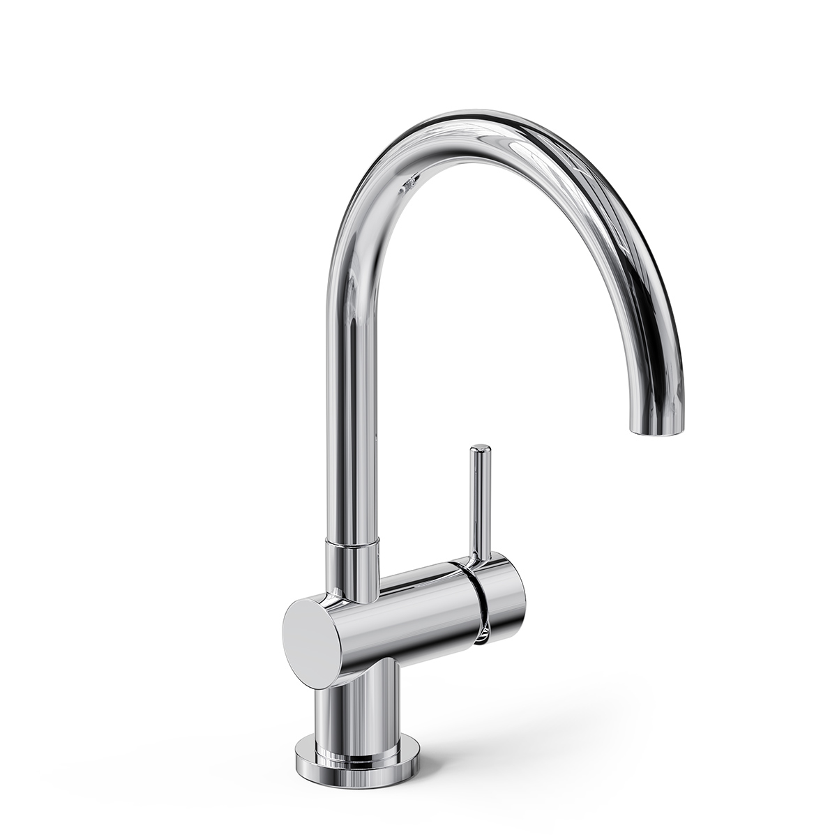 HIDROMET 6380 JOCKEY MONOC. COCINA PICO CURVO CROMO