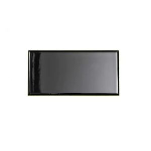AZULEJO 7,5X15 SUBWAY NEGRO BRILLANTE LISO CJ.1,53