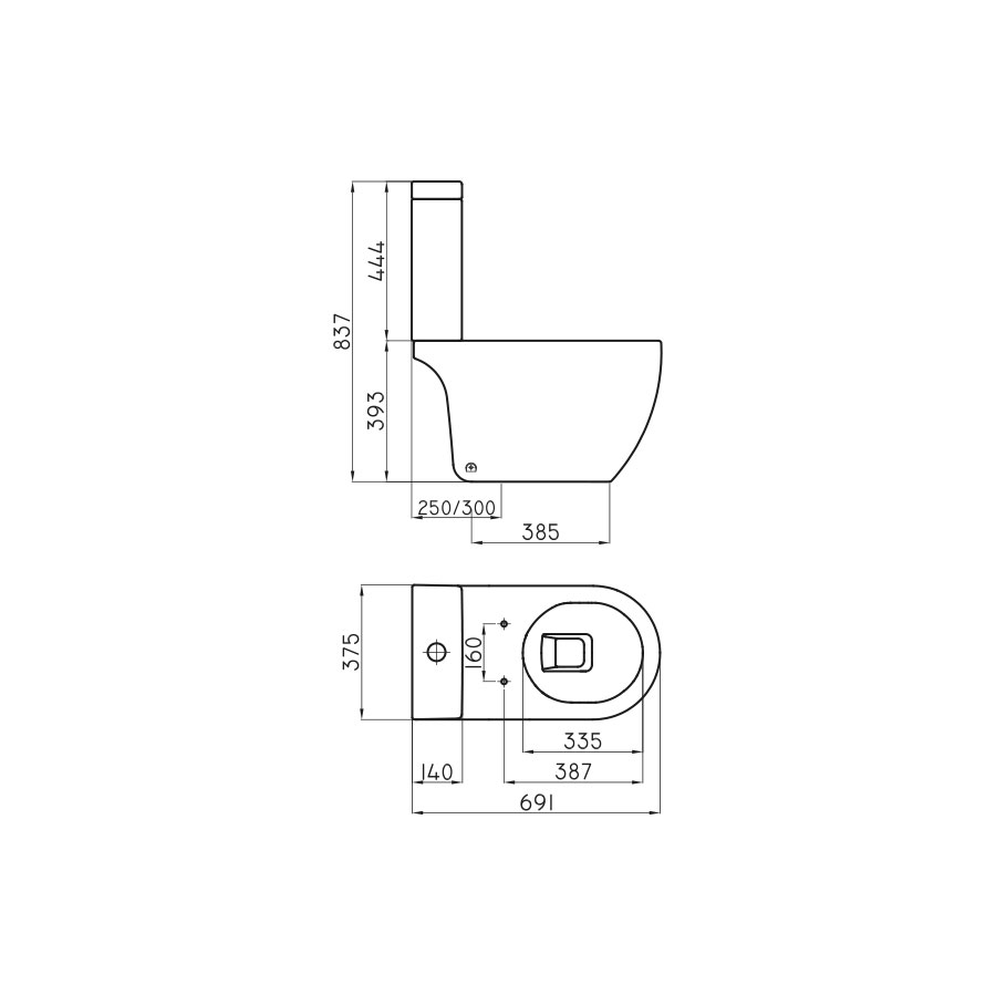 FERRUM IOLQ2-B FONTANA INODORO LARGO 4,5LT DESC 250 BCO - Imagen 2