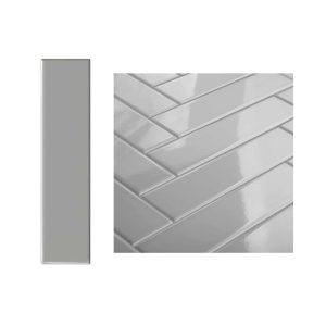 ACUARELA 5X20 FINLANDIA CINZA GRIS CLARO BRILLANTE CJ 1M2