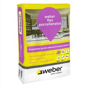 PEGAMENTO WEBER PORCELLANATO FLEX X 25KG