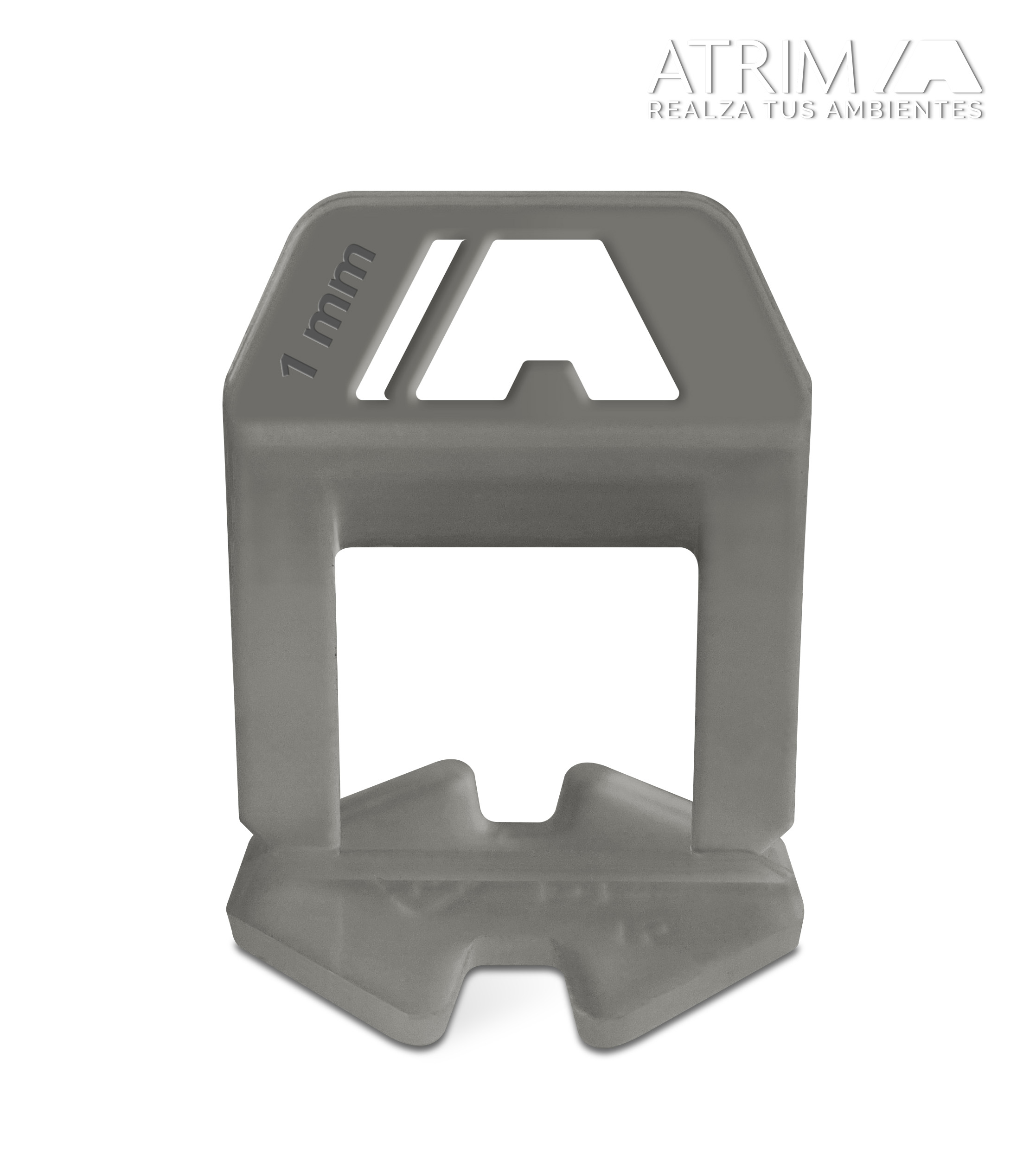 ATRIM ESPACIADOR AUTONIVELANTE ARCO GRIS 5092 1MM. X PAQ. 150 UNID. - Imagen 2