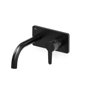 HIDROMET 8480NEGR FLAT LAVATORIO PARED MONOC. NEGRO