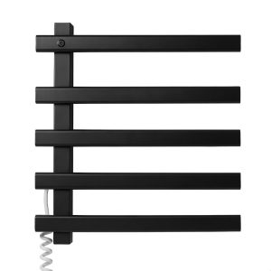 ATRIM TOALLERO ELEC. 1130+ JET AC.INOX NEGRO MATE 48X53CM HAS 