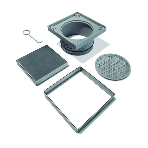 ATRIM REJILLA P/PILETA DE PATIO 2EN1 CROMO MATE 12X12 PR120T02 - Image 2