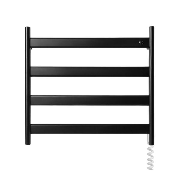 ATRIM TOALLERO ELEC. 1132+ SINGULAR 45X49X10CM AC. NEGRO MATE HAS