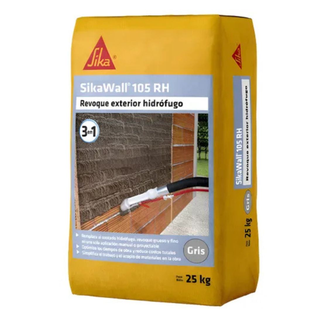 SIKAWALL-105 R.H REVOQUE PROYECTABLE 3 EN 1 X 25KG