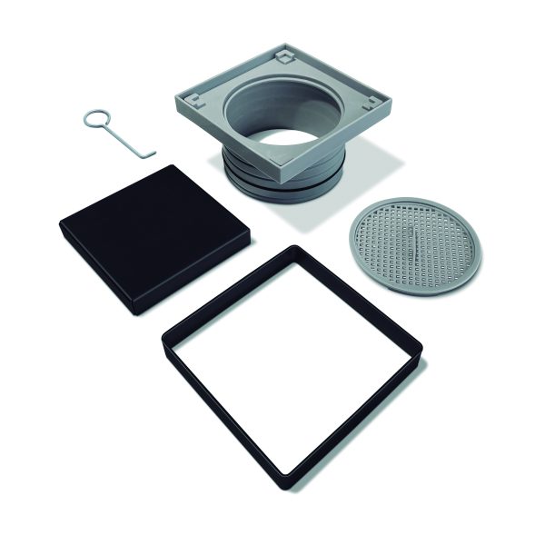 ATRIM REJILLA P/PILETA DE PATIO 2EN1 NEGRO MATE 12X12 PR120T08 - Image 2