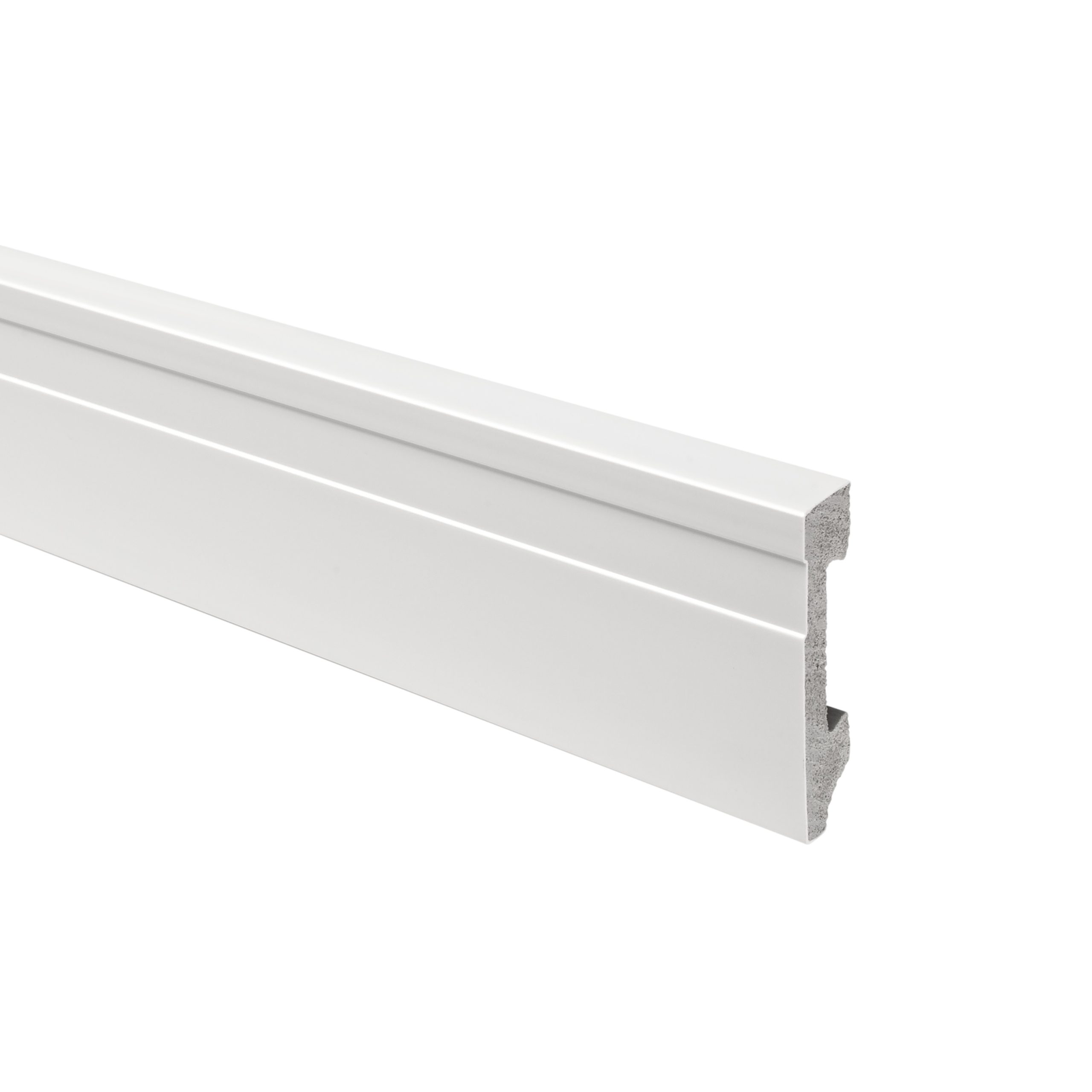 ATRIM EPSILON 2330E ZOCALO LINE 70mm BLANCO MATE PINTABLE X 2,44MTS