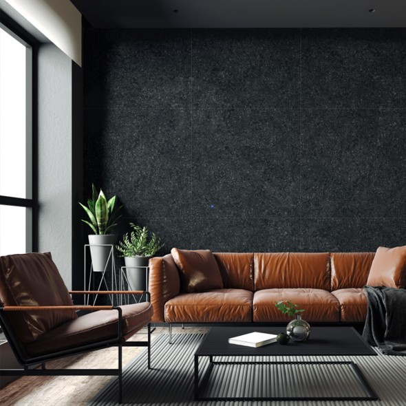 PORCELANATO VITE 80X80 GRANZA BLACK ECO OUT CJ 2,56 M2 (PIEDRA NEGRA) - Image 3