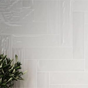 REVESTIMIENTO SAN LORENZO 7,7X30,5 FLOW FROST WHITE BRILLANTE CJ.X 1,08 M2